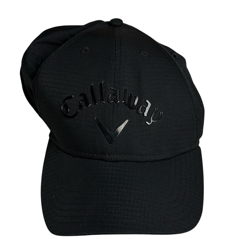 Callaway Odyssey Golf Hat Cap Black Flex Fit Embroidered Logo EUC Outdoors Hike - Picture 5 of 6